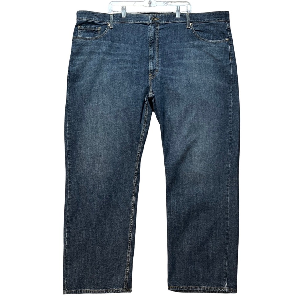 Levi Strauss Signature Gold Jeans Mens 50x30 Dark Wash Relaxed Fit Comfort Flex